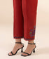 3 Piece - Embroidered Cotton Satin Suit
